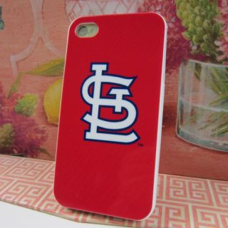 Apple iPhone 4 4S St. Louis Cardinals Red Rubber Silicone Skin Case 