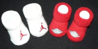Nike Air Jordan Baby Booties Shoes 3 6 Months Wings Red