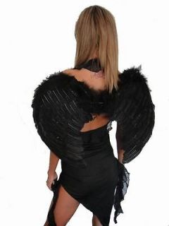 Sexy Black Feather Dark Angel Dress Up Halloween Costume Wings 78cm 