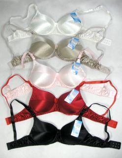 Lot 5 Pair New Padded Underwire Pure Silk Bra Size 32A
