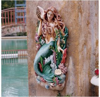   Mermaid Undersea Spirit Wall Sculpture Pool Spa Patio Decor