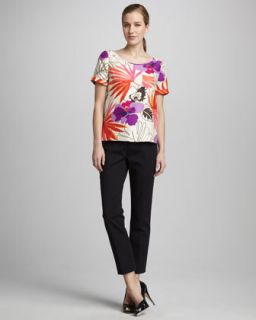 NWT Kate Spade Arielle Top Play the Wild Card Tropical Orchid M