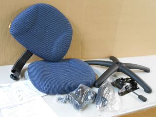 Boss Fabric Deluxe Posture Armless Task Chair Blue B315