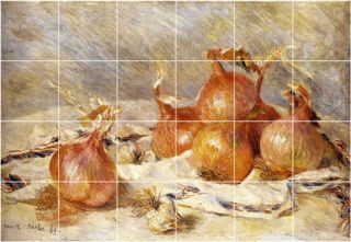 XL Auguste Renoir Fruit Vegetables Painting Backsplash Wall Tile 