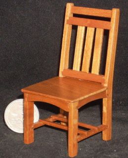 Dollhouse Miniature Pecan Mission Chair   112 Retired stain / Morris