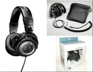 ATH M50 OB Audio Technica Professional Studio Monitor Headphones (with 