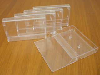 Clear Plastic Audio Cassette Tape Storage Cases New