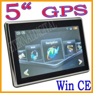 New 5 inch Touch Screen Automotive Car GPS Navigation SAT Navi FM New 