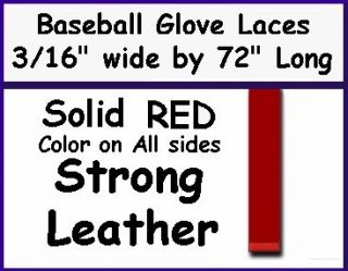 RED BASEBALL GLOVE Repair Leather laces 3/16 X 72 ~ FREE 