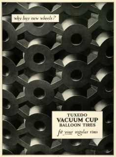   Ad Tuxedo Vacuum Cup Balloon Tires Wheels Car Parts Automotive Rims