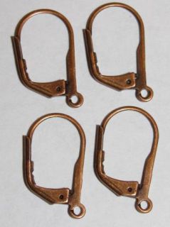 Antique Copper Electroplate Lever Back Earring Findings