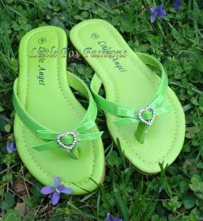 new little angel lime green flip flops sandals tdlr 10