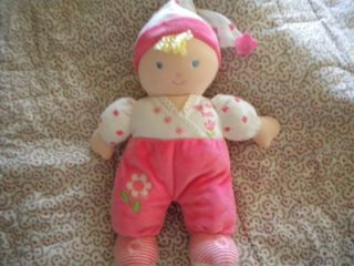 Kids Preferred My First Doll Pink Floral Velour Baby Plush Lovey 12 