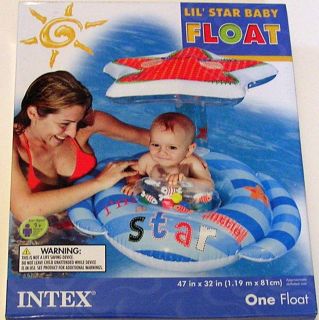 Intex Lil Star Baby Float Swim Ring Leg Holes Shade Age 1 25lbs 47 x 