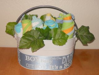 Baby Boy Flower Basket Wonderful Baby Shower Gift