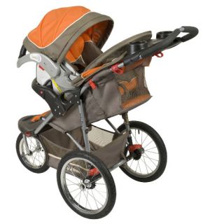 Baby Trend Orange Oak Jogger Jogging Travel System Stroller Car Seat 
