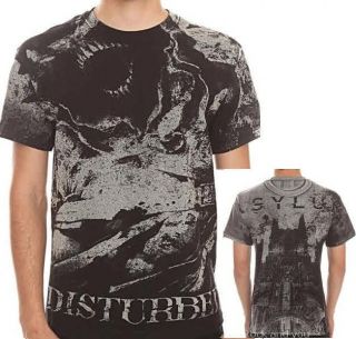 Disturbed Asylum Allover Metal Rock T Shirt XL NWT