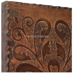 Gorgeous Copper Finish Metal Wall Art Embossed Panels Extra Large XL 