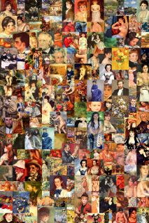 montage of paintings of pierre auguste renoir montages are printed on 