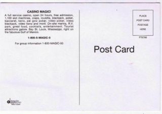 Mississippi Postcard Casino Magic Bay St Louis Gulf of Mexico