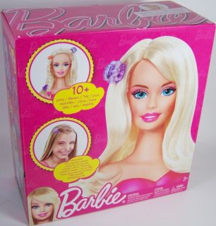 New Mattel Barbie Styling Head Blonde Salon w 10 Pieces of Accessories 