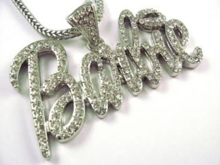 Nicki Minaj Iced Out Barbie Chain Pendant Necklace