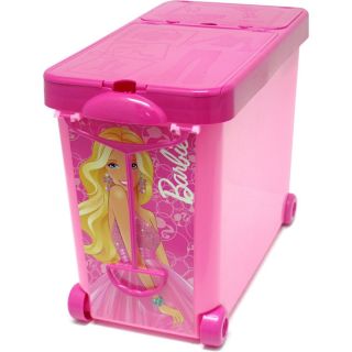 Tara Toy Barbie Store It All Rolling Bin Storage Case Pink NEW FREE 
