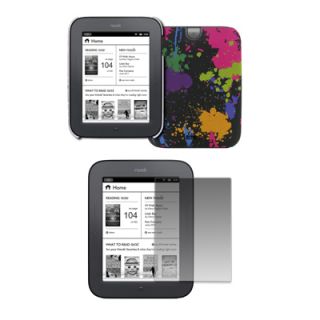 For Barnes and Noble Nook Paint Splatter Stealth Case Cover Screen 