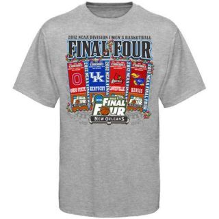 NCAA 2012 Mens Basketball Tournament Final Four Ticket T Shirt Gray 