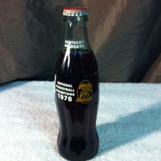 78 Kentucky Wildcat Basketball Championship Commemorative Coke Coca 