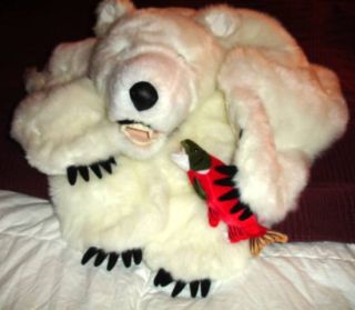 Polar Bear Rug Skin White Big Furry Huge Prop 69 x 49