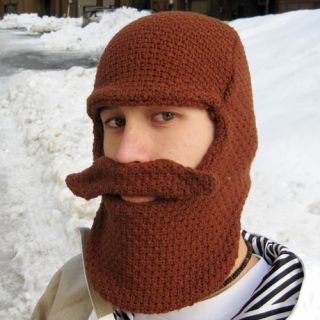 Beard Head Beardhead Lumberjack Brown Ski Snowboard Hat Moustache 