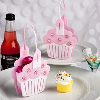 60 Pink Cup Cake Treat Bag Christening Baby Shower Favors