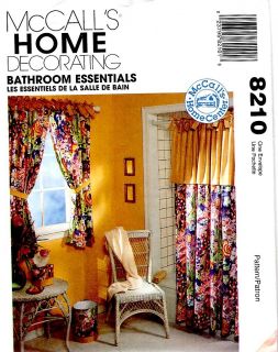 Bathroom Shower Curtain Window Curtain Tissue Cover Sewing Pattern 