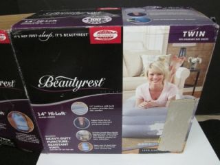 BEAUTYREST TWIN 14HI LOFT AIR MATTRESS BED RAISED AIRBED IN BOX WITH 