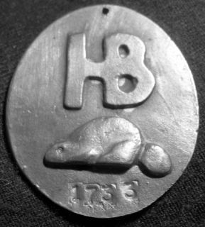 1733 Hudsons Bay Fort Albany Beaver Trapper Indian Trade Medal