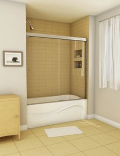 Bath Tub Shower by Pass Sliding Door Frameless New