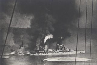 WWII Battleship Mers El Kebir Bretagne got Photo 1940