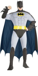   Fancy Dress Costume Deluxe Muscle Superhero Mens Batman Robin Superman