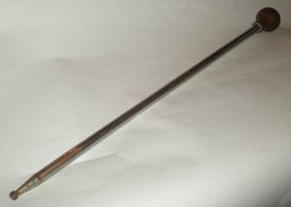 ANTIQUE Vintage MARCHING BAND BATON Wood & Nickel Brass MARCHING BAND 