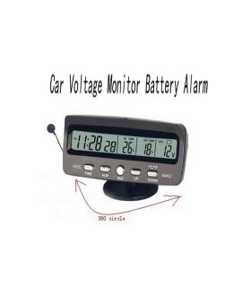   Voltage Monitor Battery Alarm / Temperature Thermometer Clock display