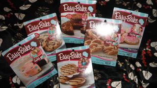 Lot of Easy Bake Baking Mix mixes Cookies Cake Pretzels New 6 Packages 