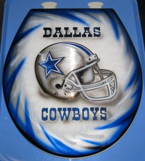 Dallas Cowboys Design Custom Airbrushed Toilet Seat Bathroom NFL