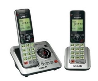 vTech 2 Handset Cordless Phone Answering System Call ID cs6629 2 FREE 