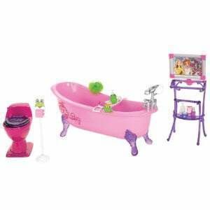Barbie Glam Bathtub Accessories Bathroom Playset Dollhouse Furniture 