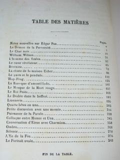 1865 Rare French Baudelaire book ~ Edgar Allan Poe Nouvelles histoires 