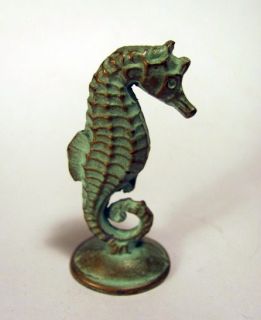 Vintage Barclay Smaller Sea Horse Figure w Patina Great