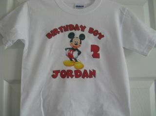 Mickey Mouse personalized birthday boy girl kids shirt baby one piece 