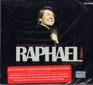 RAPHAEL 50 ANOS DESPUES EN DIRECTO CD DVD DIGIPAK