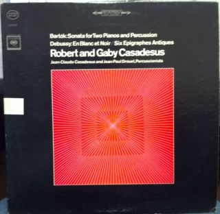 Robert Gaby Casadesus Bartok Debussy LP VG MS 6641